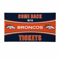 28" x 16" PVC Trapper Mat, Come Back with Tickets, Denver Broncos