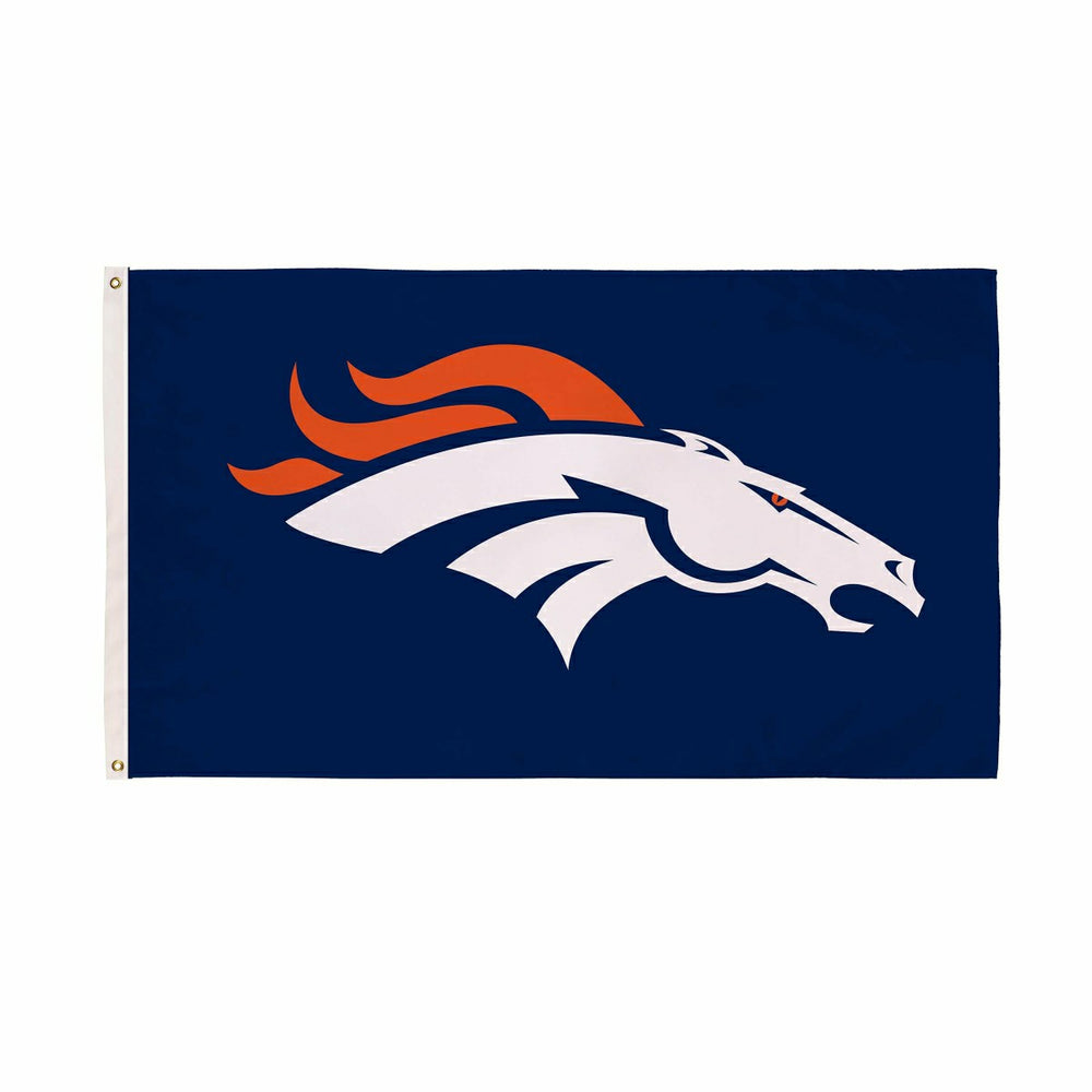Denver Broncos Single Sided Flag with 2 Grommets, 3'x5'