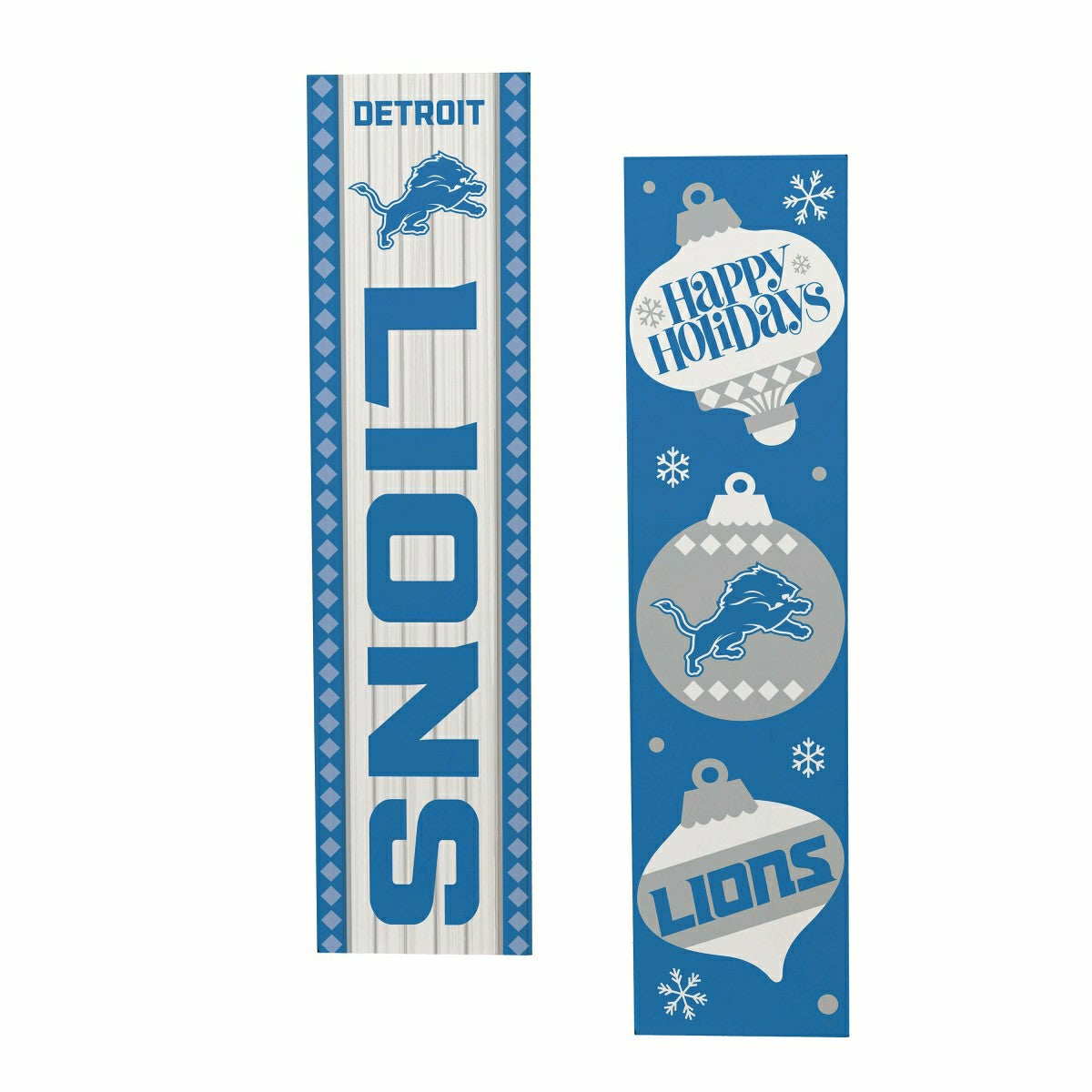 Detroit Lions 47" Double Sided Leaner, Christmas