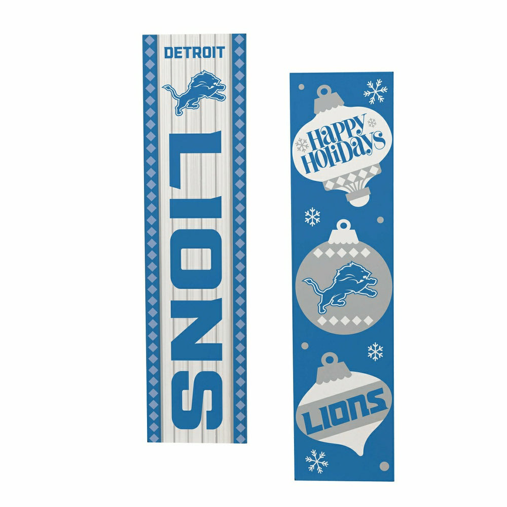 Detroit Lions 47" Double Sided Leaner, Christmas