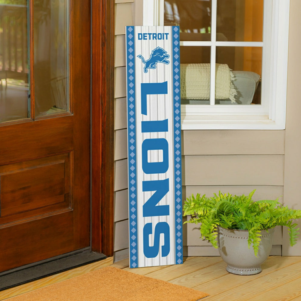 Detroit Lions 47" Double Sided Leaner, Christmas