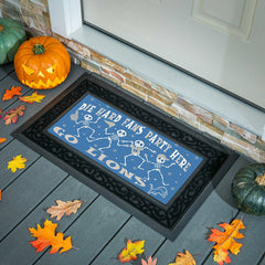 Detroit Lions Flocked Coir Halloween Sassafras Switch Mat, 22"x10"