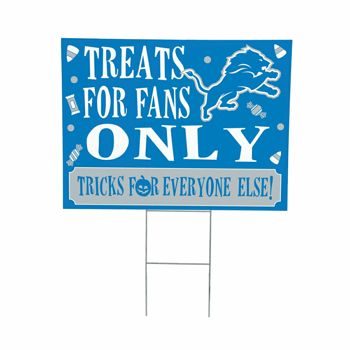 Detroit Lions Yard Sign, Halloween Treats for Fans