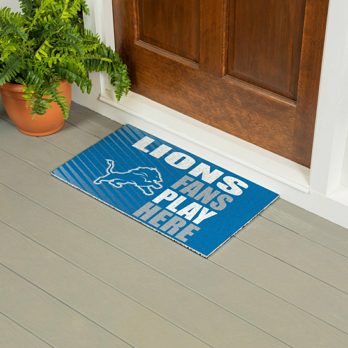 Detroit Lions Fan Mat, 28"x16"