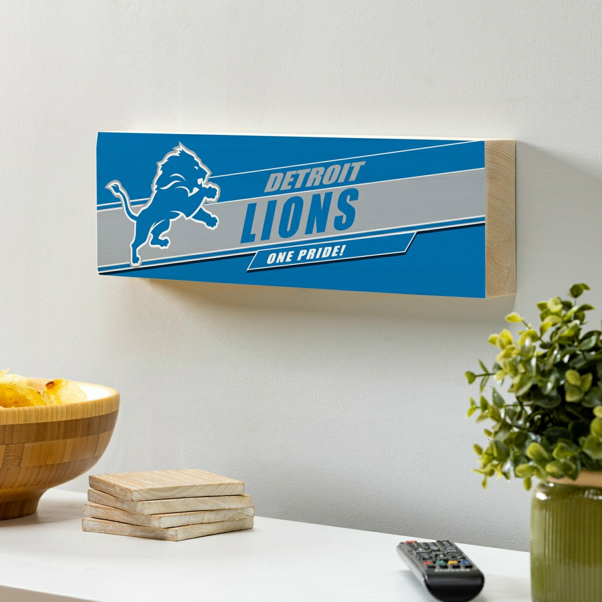 Detroit Lions Mantle Sign, Down Home Fans, 5x18