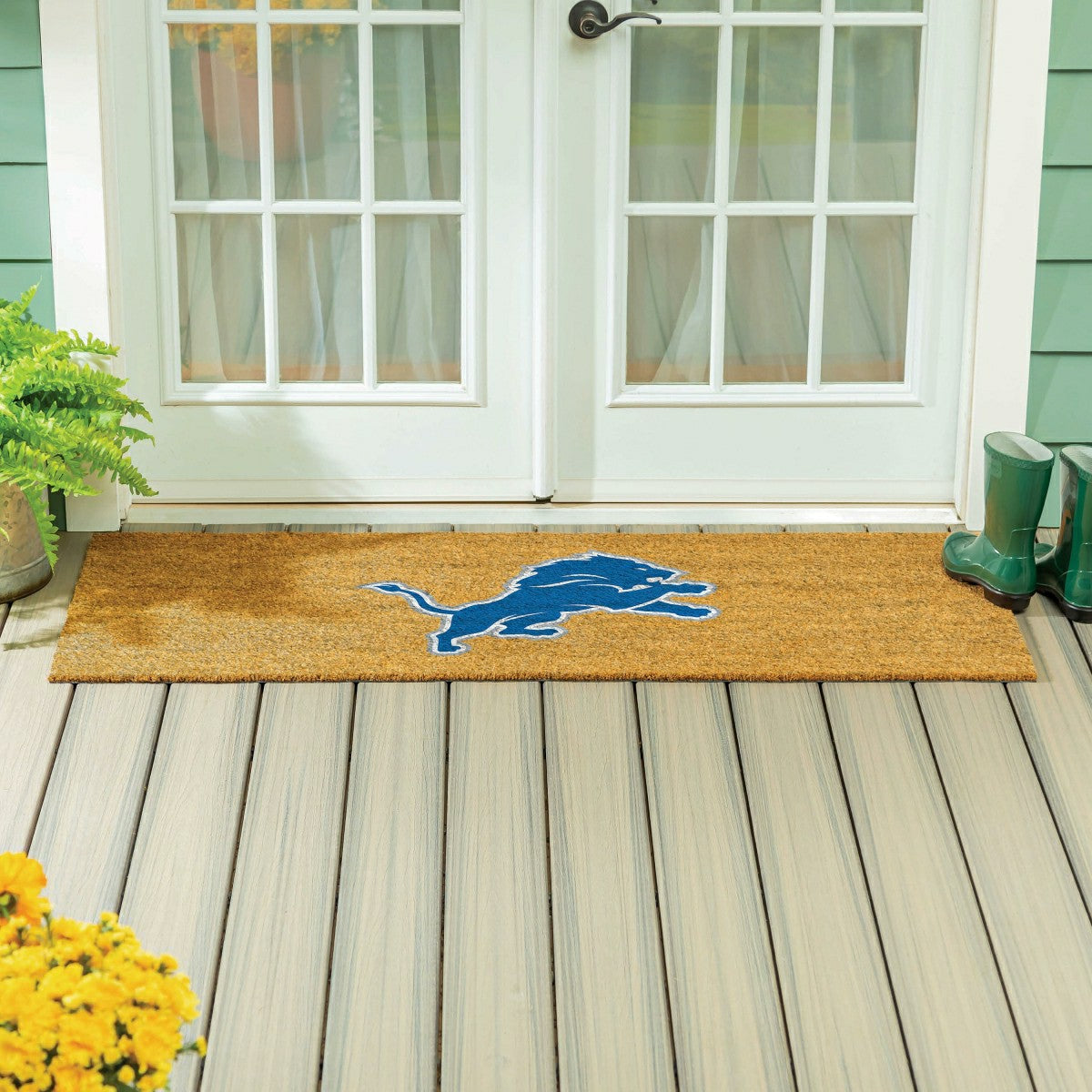Detroit Lions Extra Large Full Color Coir Mat, 60"x24"