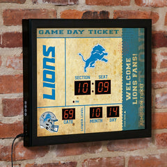 Bluetooth Scoreboard Wall Clock, Detroit Lions