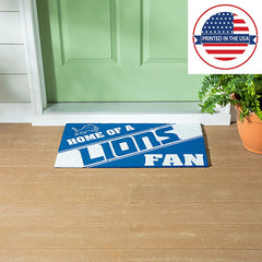Detroit Lions, PVC Mat COLOR, Home of a Fan