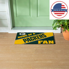 Green Bay Packers, PVC Mat COLOR, Home of a Fan