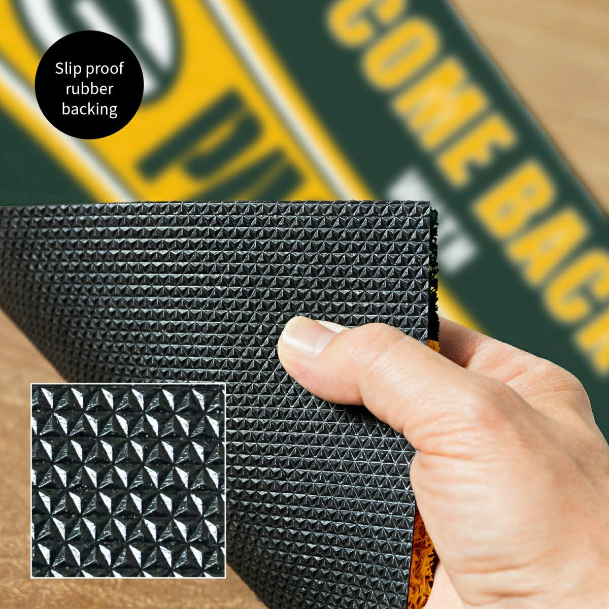 28" x 16" PVC Trapper Mat, Come Back with Tickets, Green Bay Packers