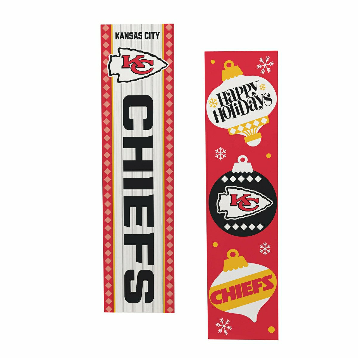 47" Double Sided Leaner, Kansas City Chiefs, Christmas
