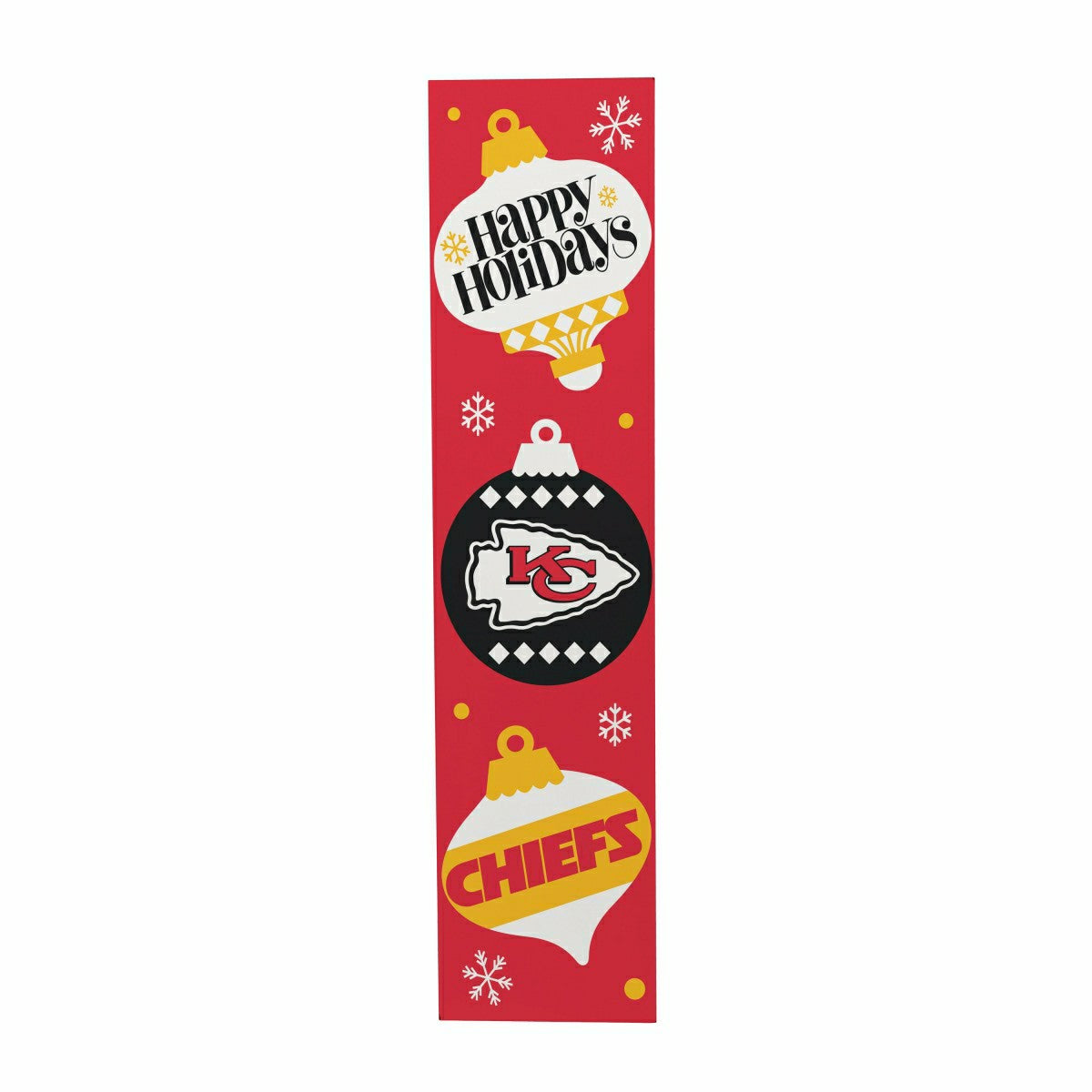 47" Double Sided Leaner, Kansas City Chiefs, Christmas