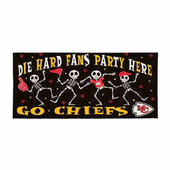 Kansas City Chiefs Flocked Coir Halloween Sassafras Switch Mat, 22"x10