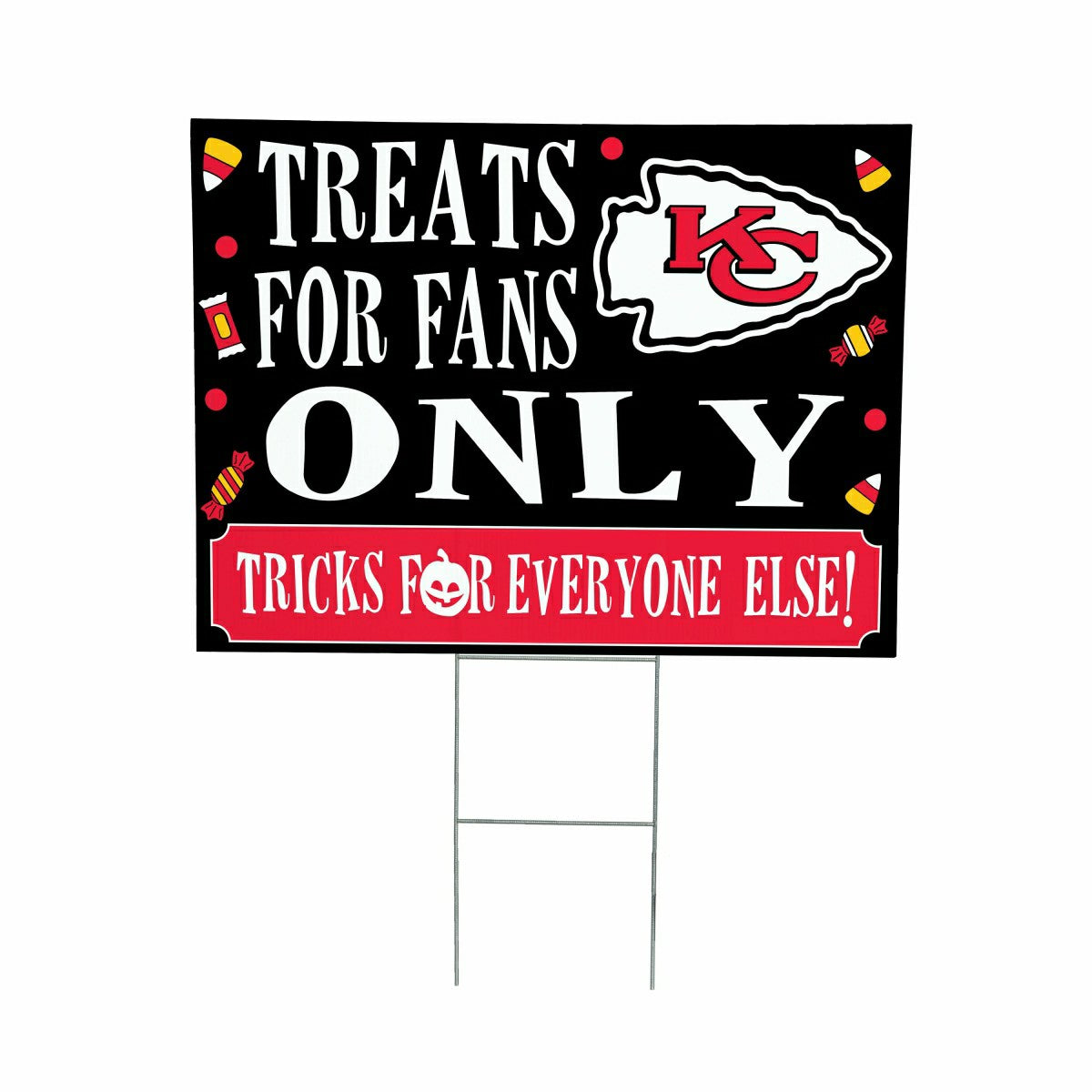 Kansas City Chiefs Yard Sign, Halloween Treats for Fans