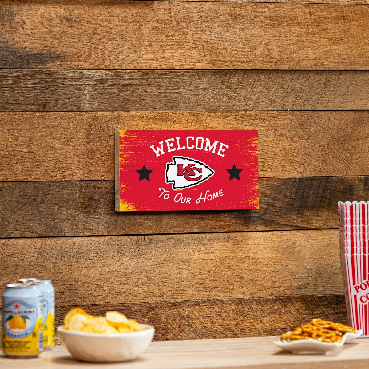 Kansas City Chiefs Wood Wall Sign, 6x11