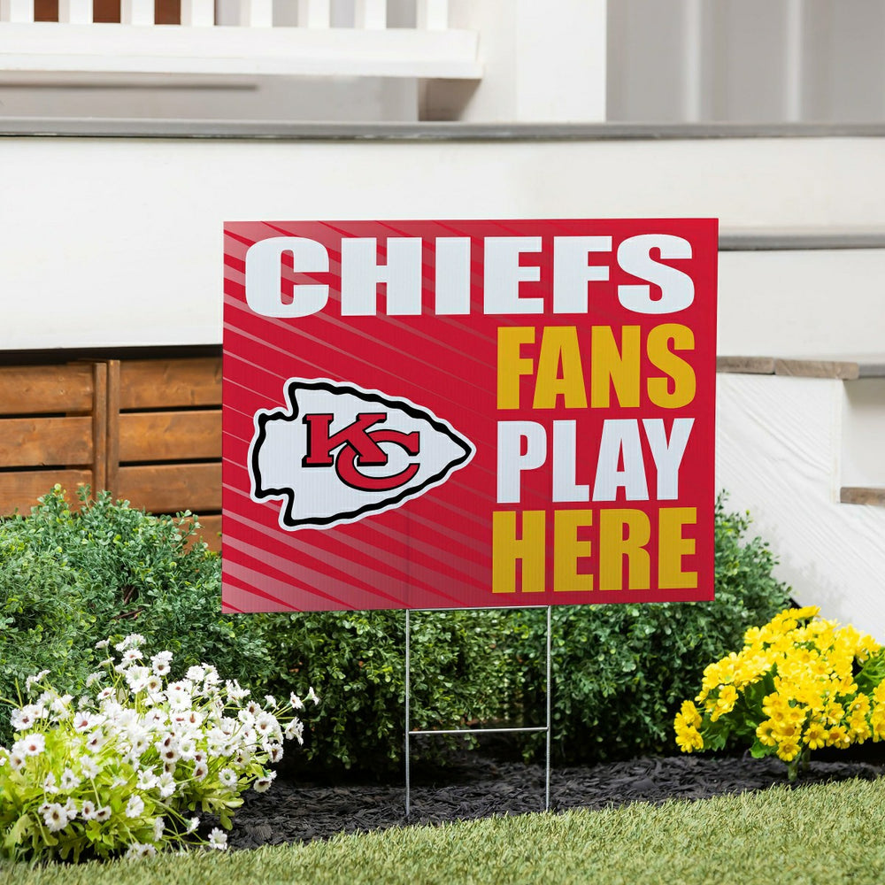Kansas City Chiefs Coroplast Yard Sign "Fans Play Here"