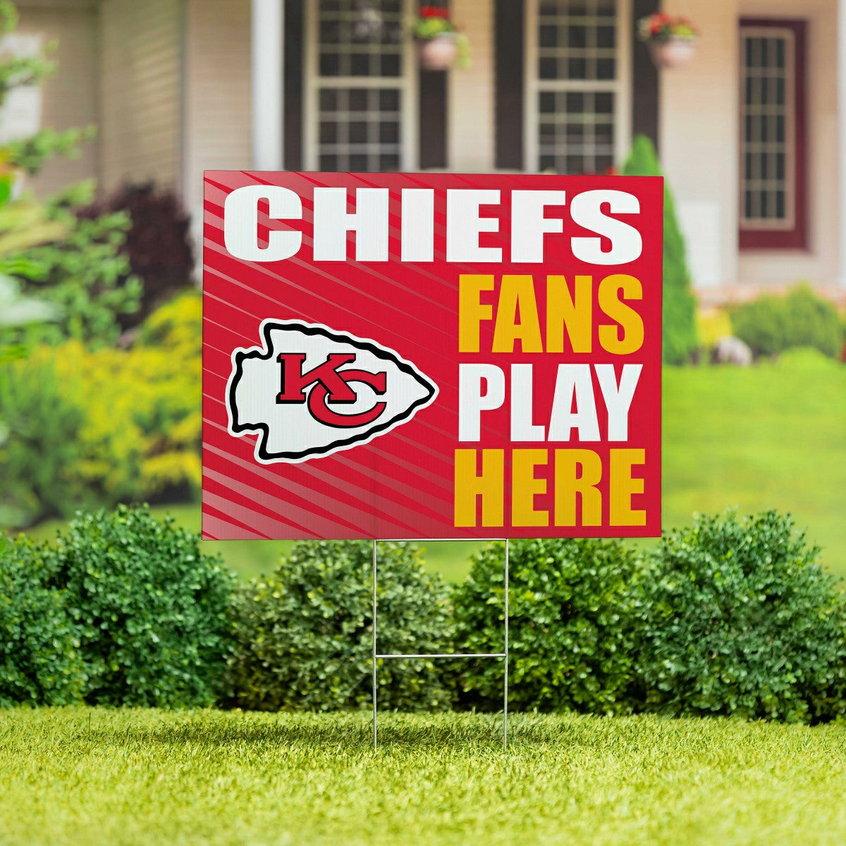 Kansas City Chiefs Coroplast Yard Sign "Fans Play Here"