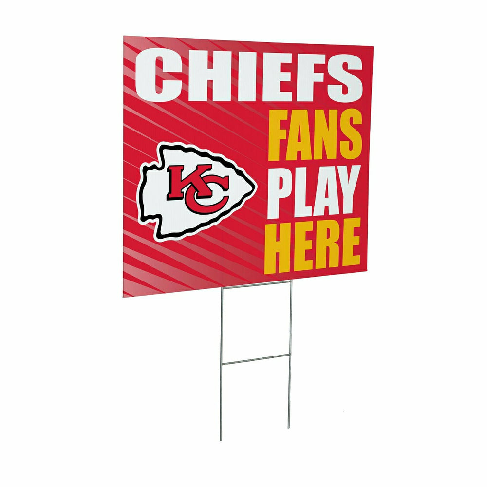 Kansas City Chiefs Coroplast Yard Sign "Fans Play Here"