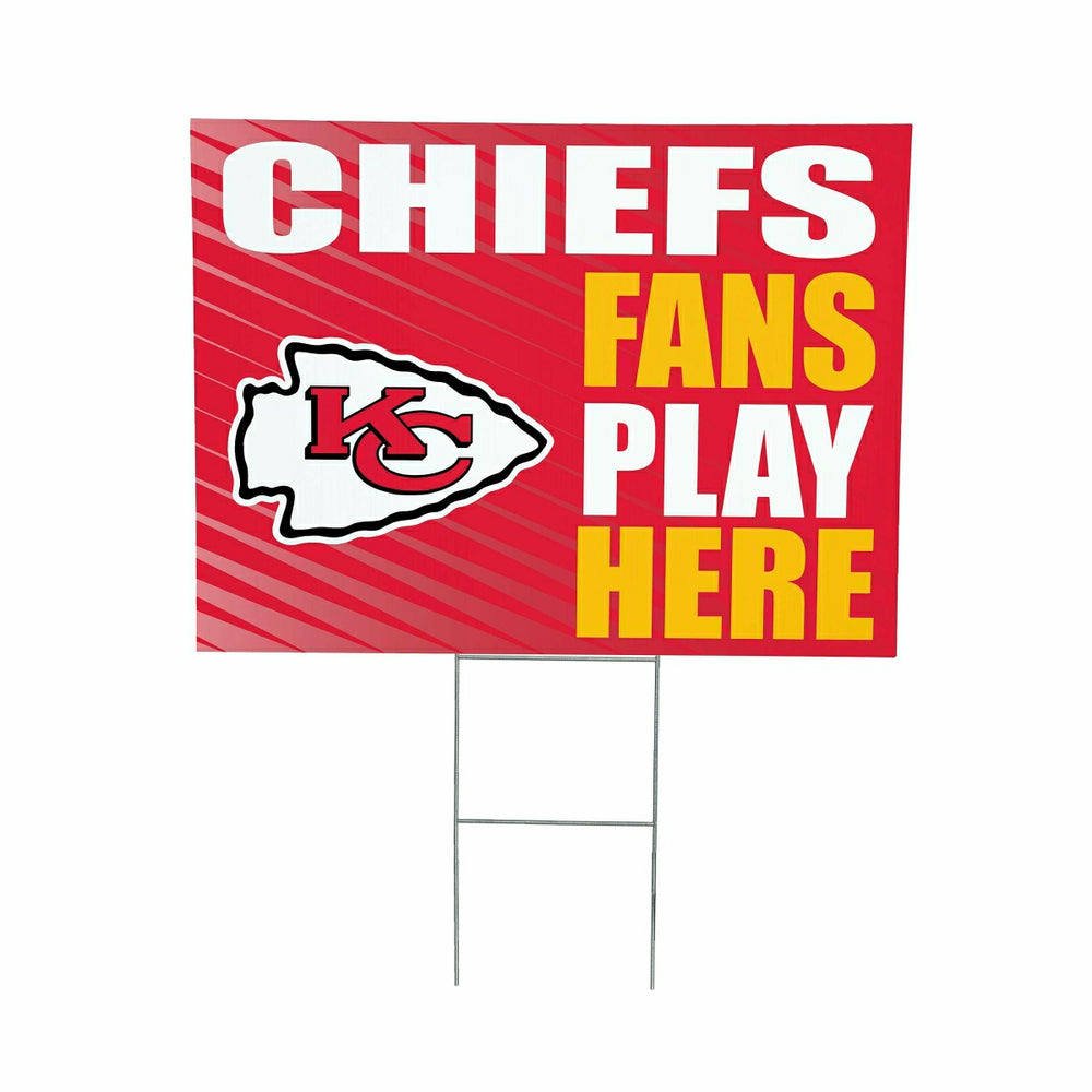 Kansas City Chiefs Coroplast Yard Sign "Fans Play Here"