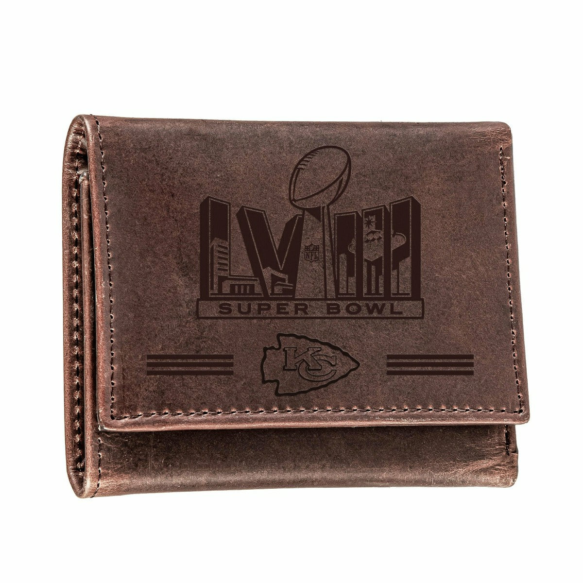 Kansas City Chiefs, Wallet, Tri-Fold, SB58 Champions, Brown