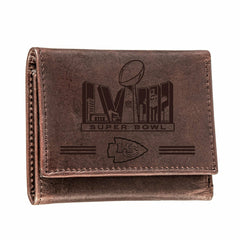Kansas City Chiefs, Wallet, Tri-Fold, SB58 Champions, Brown