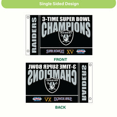 Las Vegas Raiders Multi-Win Superbowl Champions Football 3x5 Flag