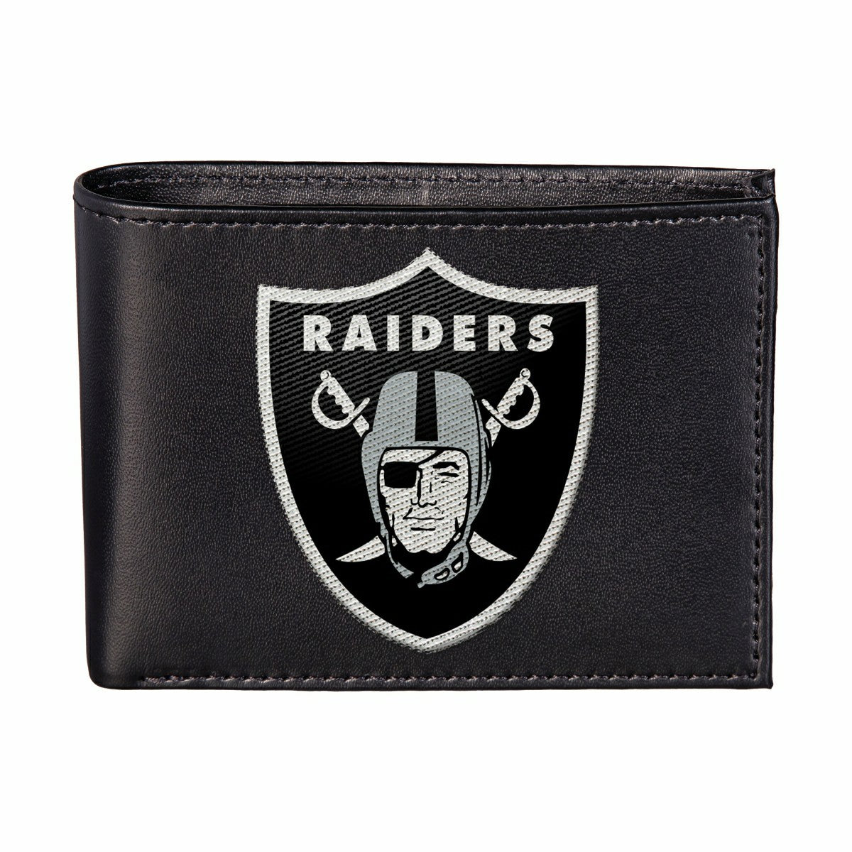 Las Vegas Raiders Black Bi-Fold Embroidered Wallet w/ RFID Blocking
