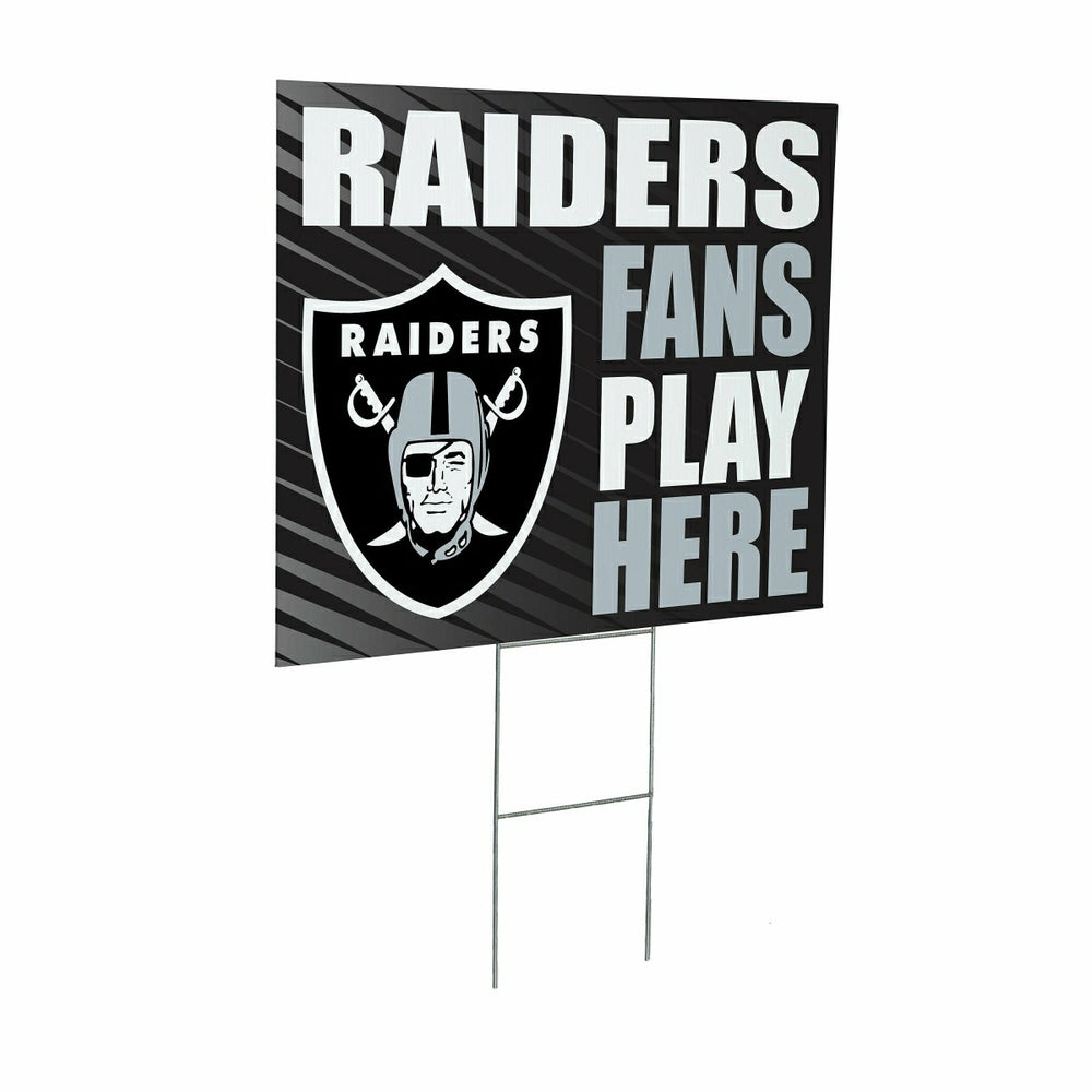Las Vegas Raiders Coroplast Yard Sign "Fans Play Here"