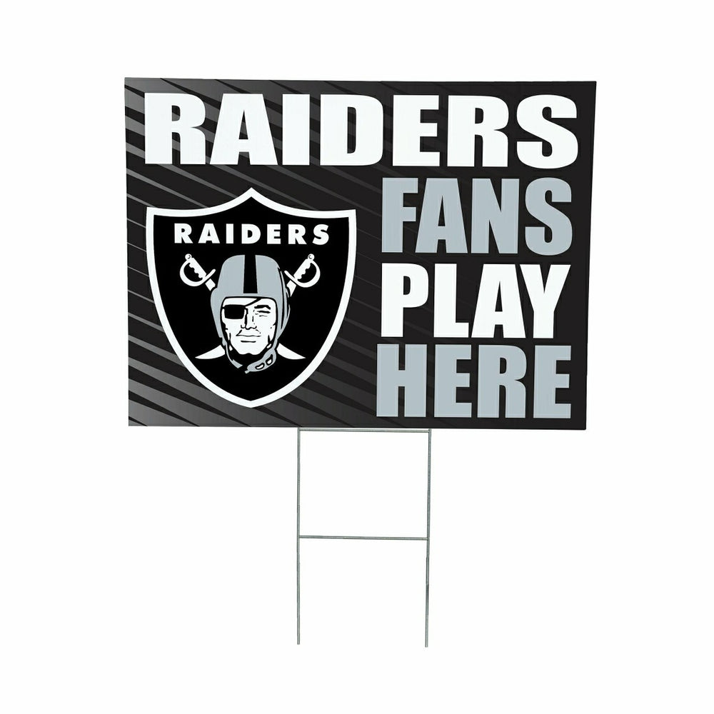 Las Vegas Raiders Coroplast Yard Sign "Fans Play Here"