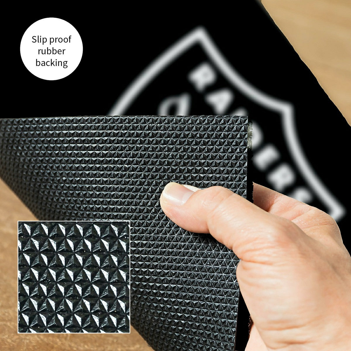 Full Color PVC Mat, 16" x 28", Las Vegas Raiders