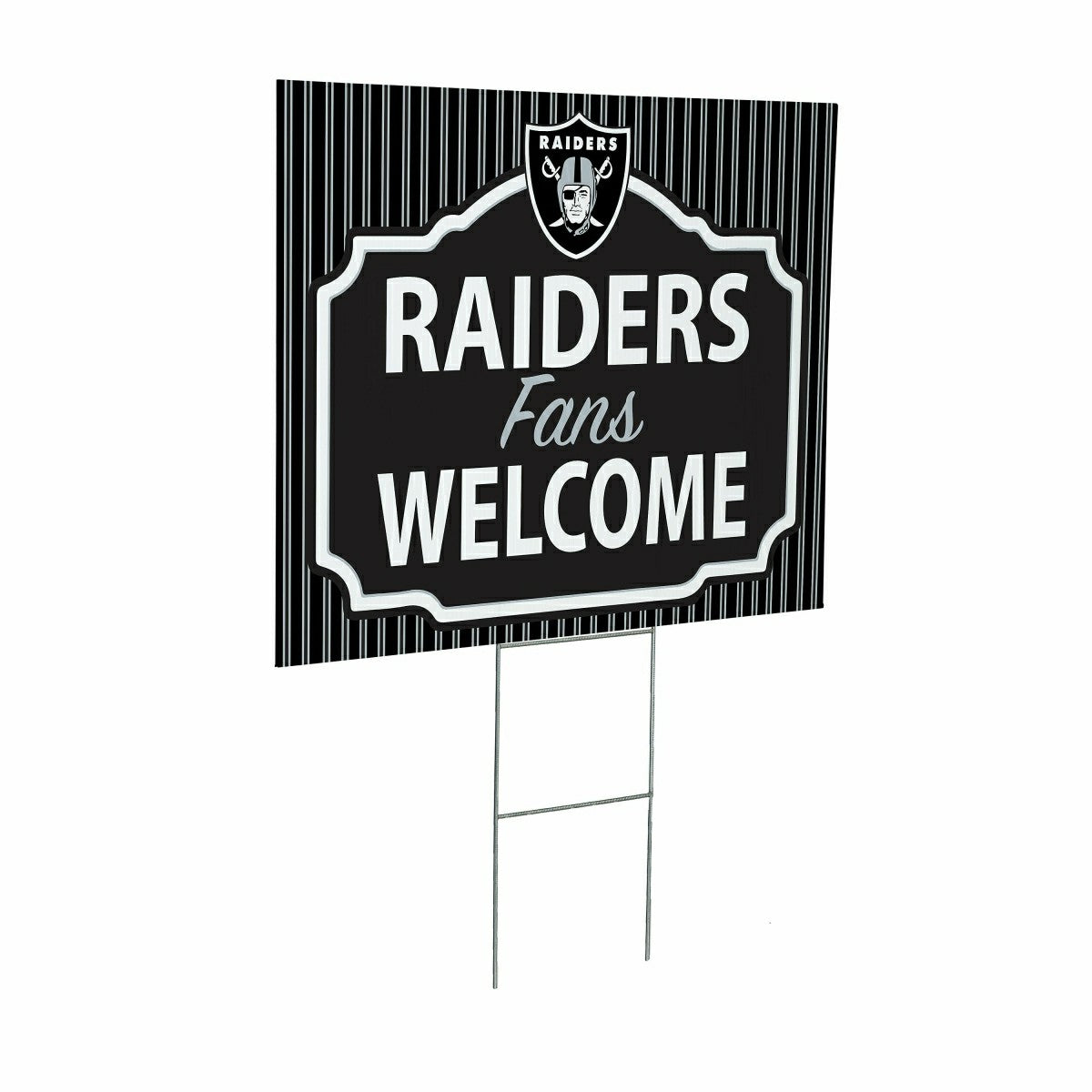 Las Vegas Raiders Coroplast Yard Sign, "Fans Welcome"