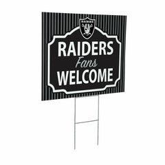 Las Vegas Raiders Coroplast Yard Sign, "Fans Welcome"
