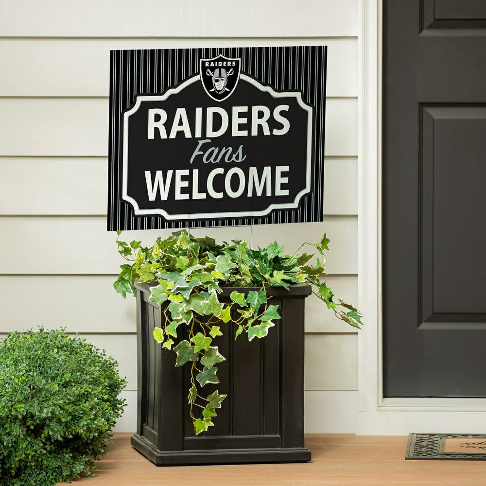 Las Vegas Raiders Coroplast Yard Sign, "Fans Welcome"