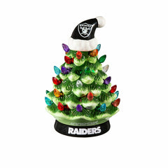 8" LED Ceramic Christmas Tree, Las Vegas Raiders