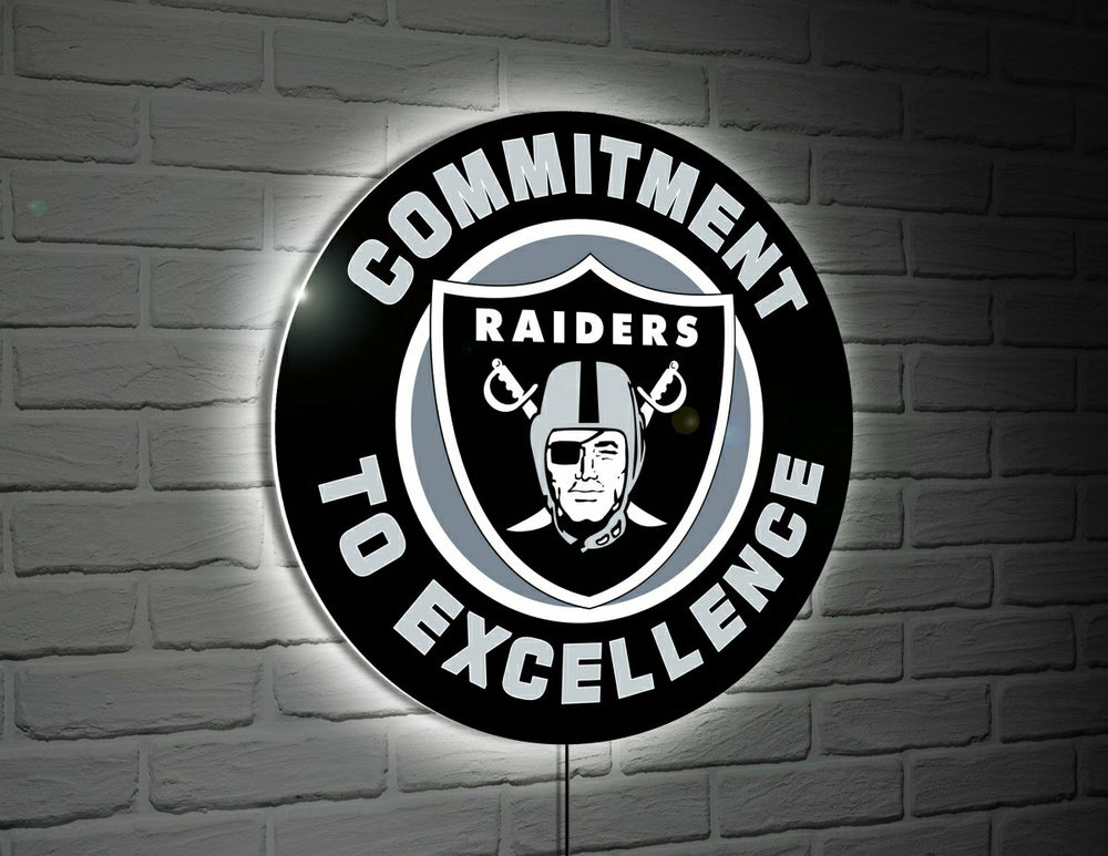 Las Vegas Raiders Commitment To Excellence NFL Football Large Round Ed