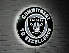 Las Vegas Raiders Commitment To Excellence NFL Football Large Round Ed