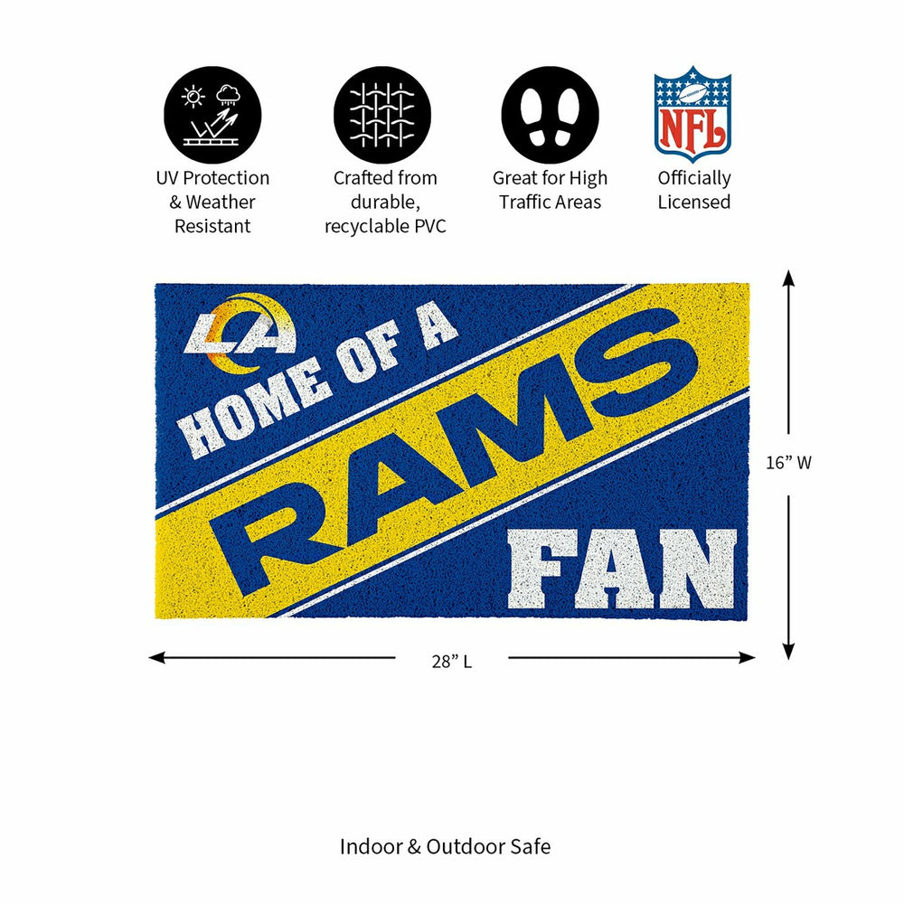 Los Angeles Rams, PVC Mat COLOR, Home of a Fan
