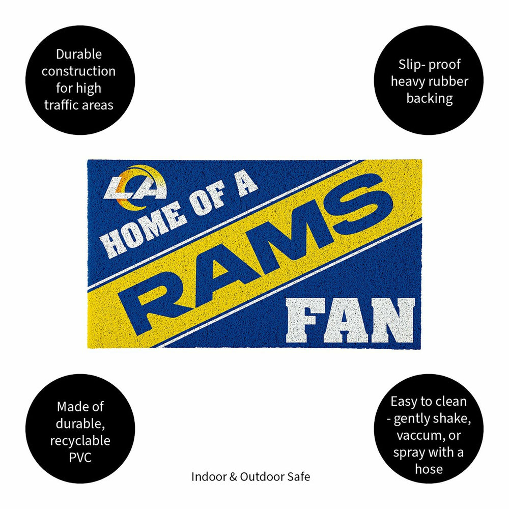 Los Angeles Rams, PVC Mat COLOR, Home of a Fan