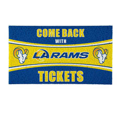 28" x 16" PVC Trapper Mat, Come Back with Tickets, Los Angeles Rams