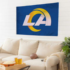 Los Angeles Rams Single Sided Flag with 2 Grommets, 3'x5'