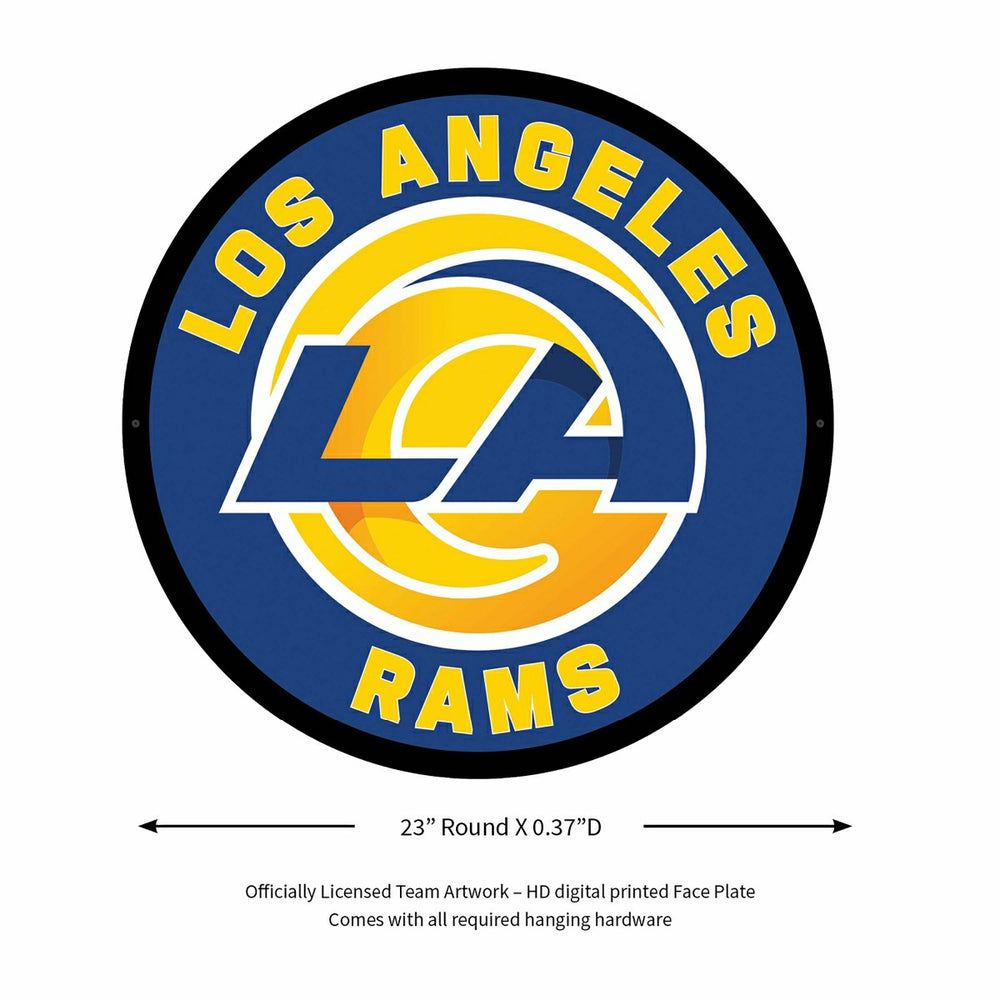 LED Wall Decor, Round, Los Angeles Rams