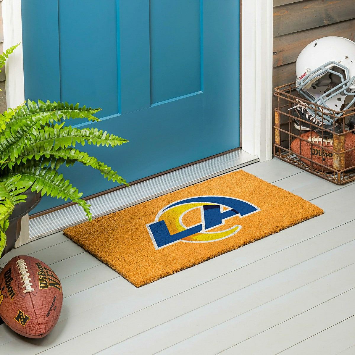 Coir Mat, 16"x28", Los Angeles Rams