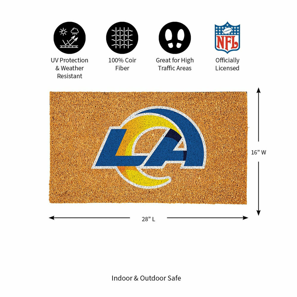 Coir Mat, 16"x28", Los Angeles Rams