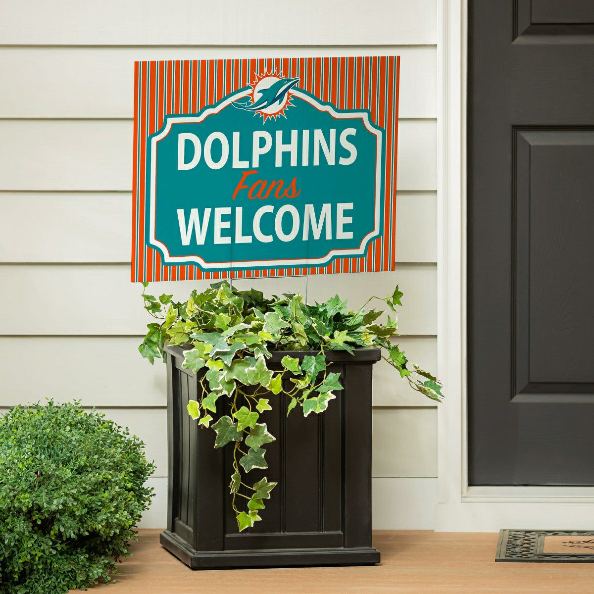 Miami Dolphins Coroplast Yard Sign, "Fans Welcome"