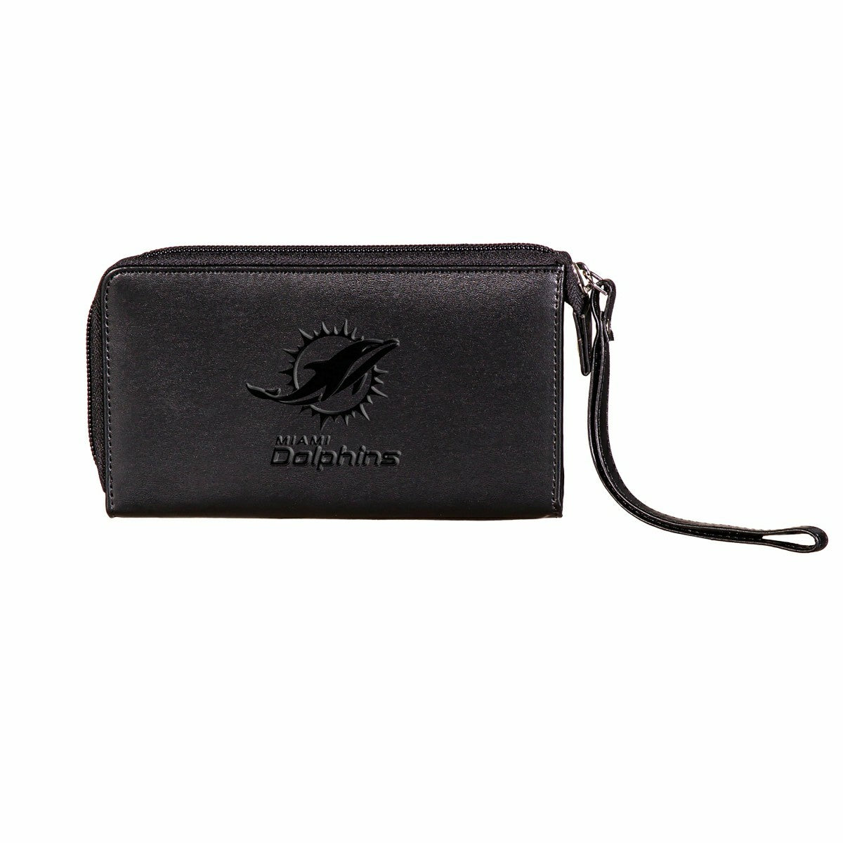 Wristlet Wallet, Black, Miami Dolphins