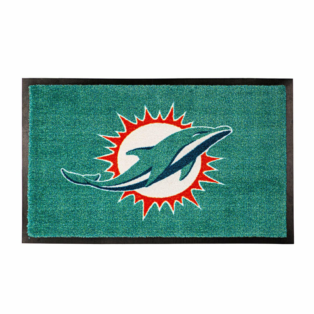 3'x5' Large USA Indoor Outdoor Entryway Mat, Miami Dolphins