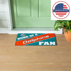 Miami Dolphins, PVC Mat COLOR, Home of a Fan
