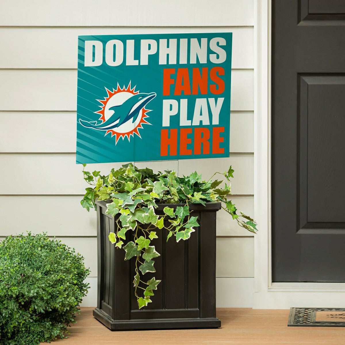 Miami Dolphins Coroplast Yard Sign "Fans Play Here"