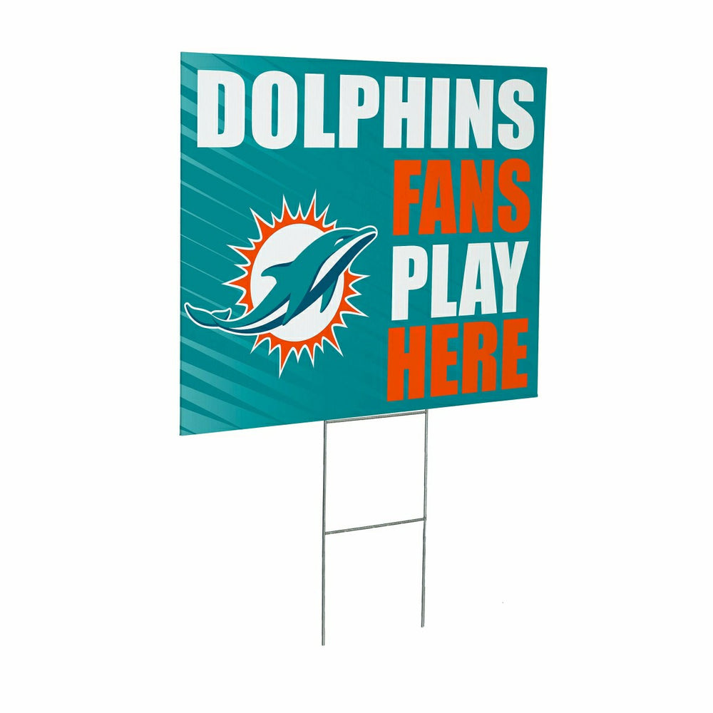 Miami Dolphins Coroplast Yard Sign "Fans Play Here"