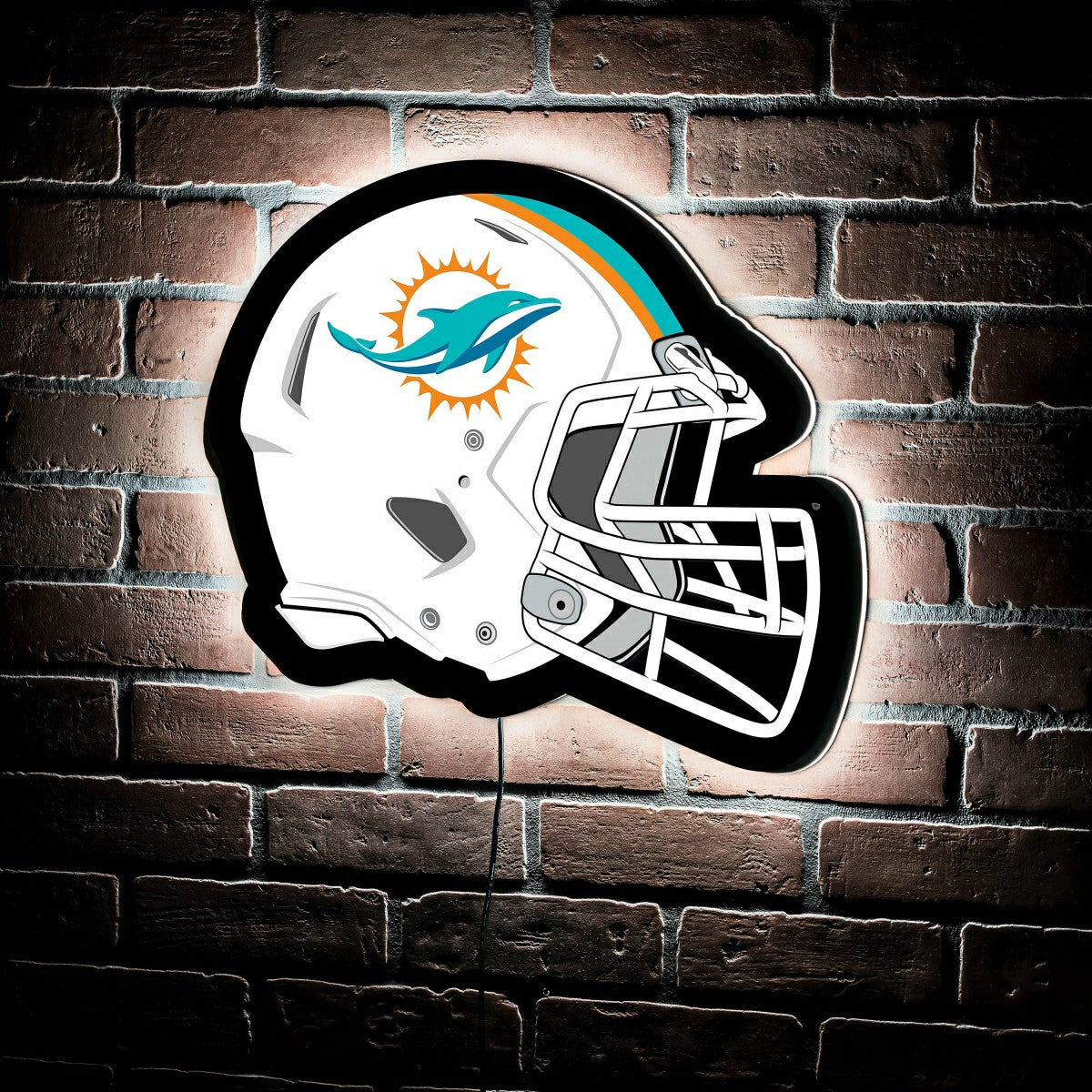LED Wall Decor, Helmet, Miami Dolphins